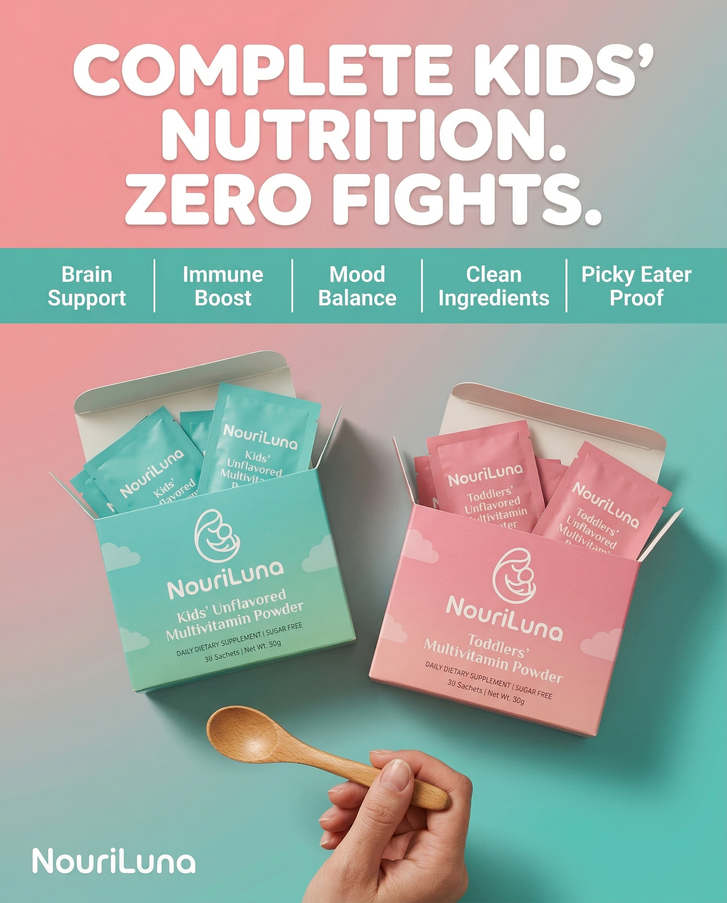 NouriLuna Essential Unflavored Multivitamin Powder