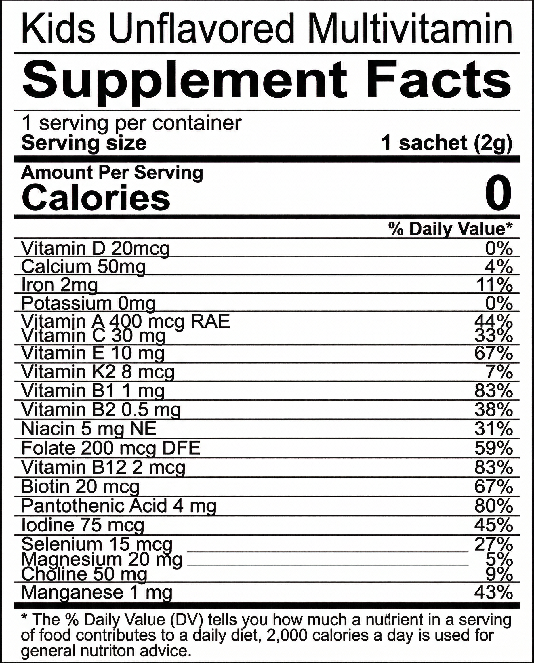 NouriLuna Essential Unflavored Multivitamin Powder