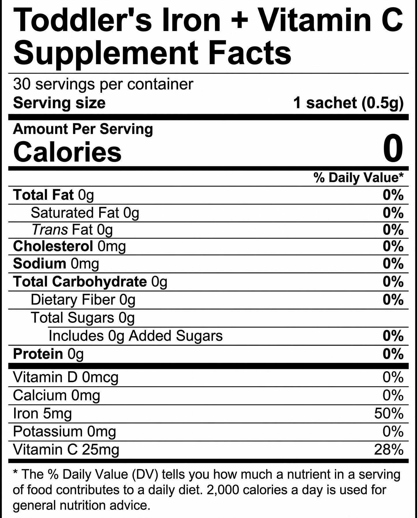 NouriLuna Toddlers' Essential Unflavored Multivitamin Powder
