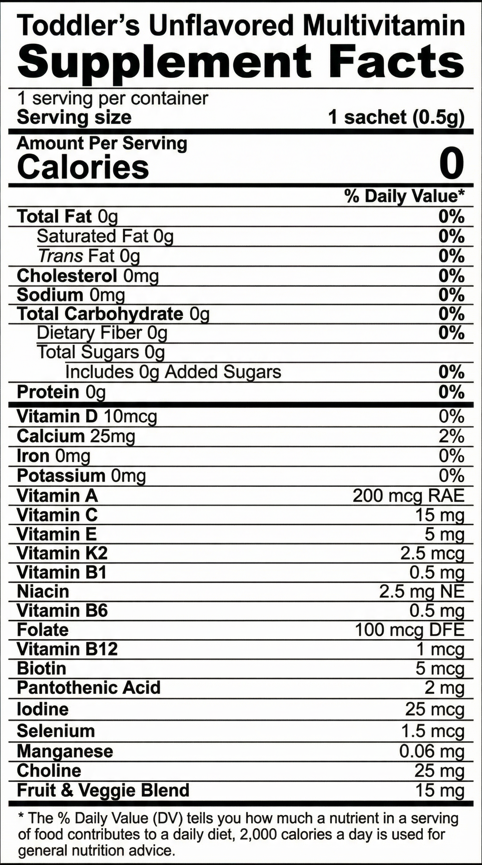 NouriLuna Essential Unflavored Multivitamin Powder