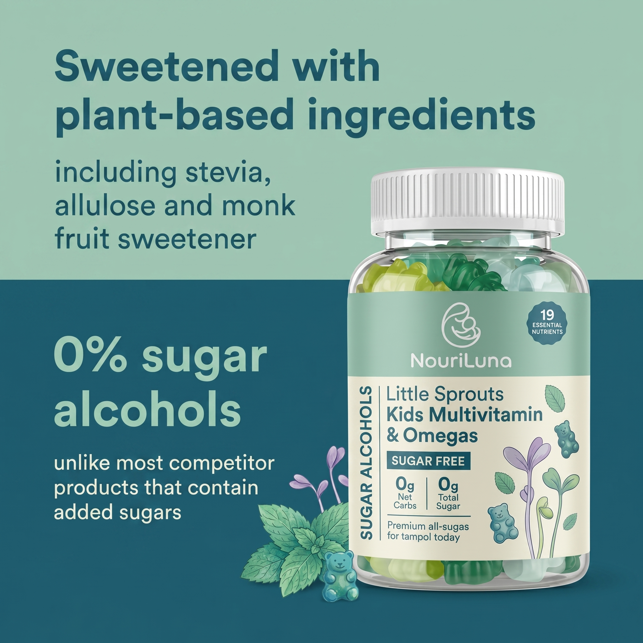NouriLuna Little Sprouts Multivitamin Gummies